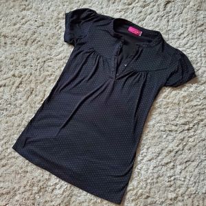 💫5/$20 Small maternity top black white polka-dot